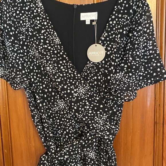 NWT Apricot black star wrap mini-dress - Picture 5 of 5